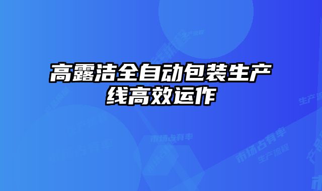 高露潔全自動包裝生產(chǎn)線高效運(yùn)作