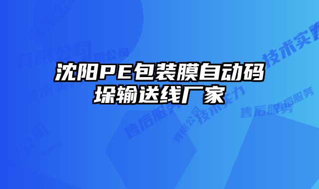 沈陽(yáng)PE包裝膜自動(dòng)碼垛輸送線(xiàn)廠家