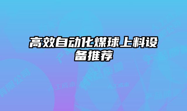 高效自動(dòng)化煤球上料設(shè)備推薦
