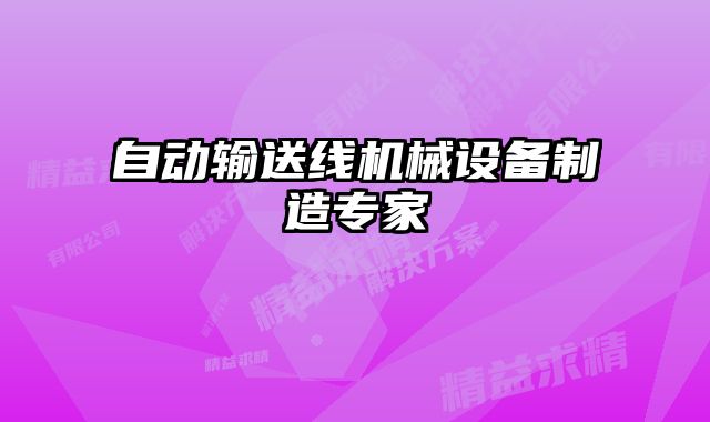 自動輸送線機(jī)械設(shè)備制造專家